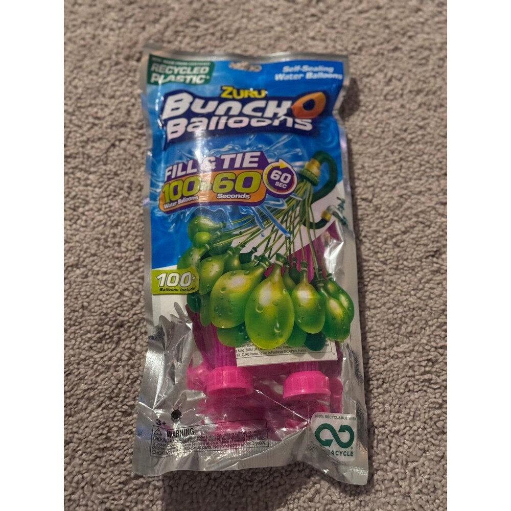 ZURU Bunch O Balloons ZURU Bunch O Balloons 100 Water Balloons Fill & Tie 60 Sec